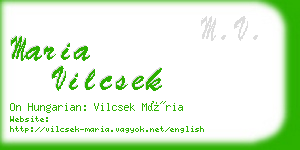 maria vilcsek business card